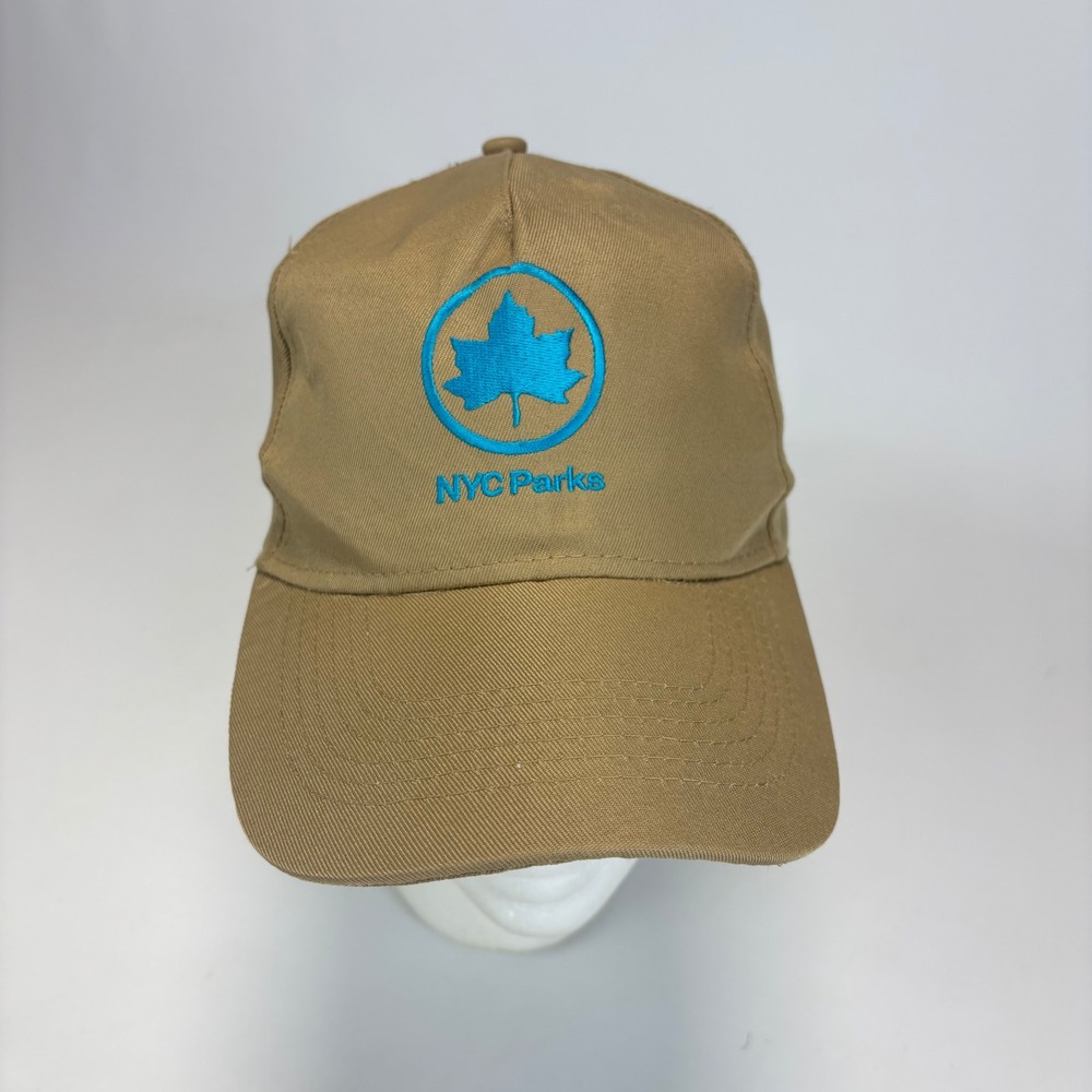 Hit NYC Parks Baseball Hat Mens OSFM Tan Ranger Logo Embroidered Hook Loop Cap